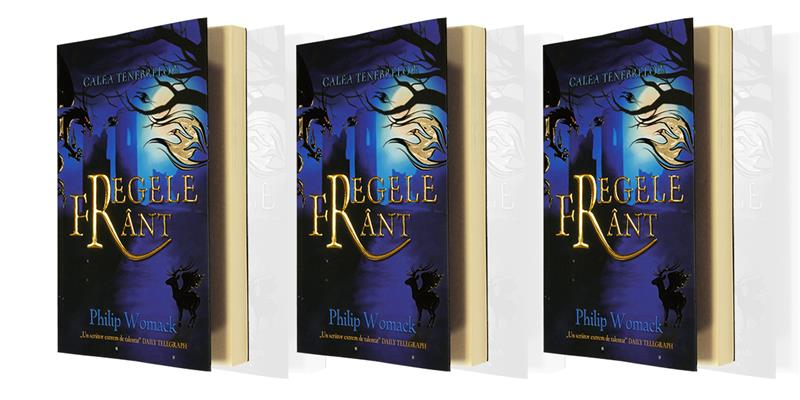 photos of the cover of the book Regele Frant by Philip Womack, embellished with gilding and varnishing on an MGI Digital Technology press